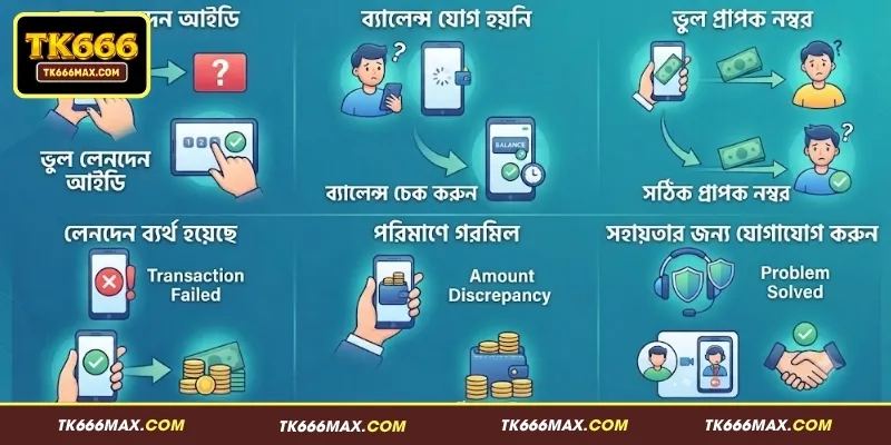 TK666 ডিপোজিট – অ্যাকাউন্ট রিচার্জ করার সম্পূর্ণ নির্দেশিকা 3 TK666 ডিপোজিট সংক্রান্ত জটিলতা ও সমাধানের উপায়
