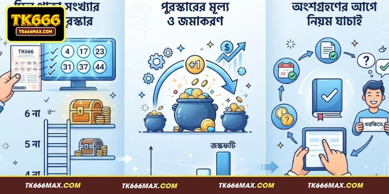 TK666 মেগা ৬/৪৫ – আকর্ষণীয় পুরস্কার কাঠামোর লটারি গেম 3 TK666 মেগা ৬/৪৫-এর পুরস্কার কাঠামো